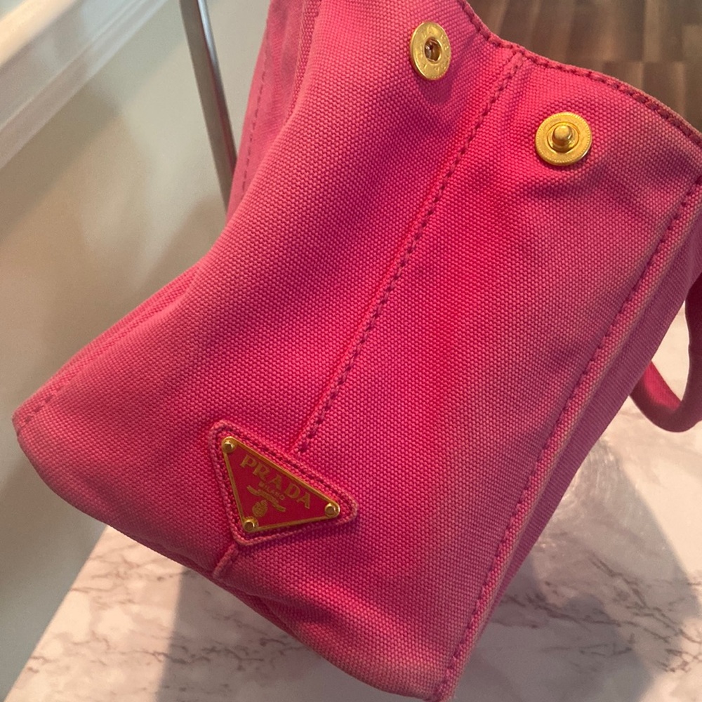 🇮🇹PRADA CABAS HOT PINK CROSSBODY/ TOP HANDLE - Picture 5 of 17
